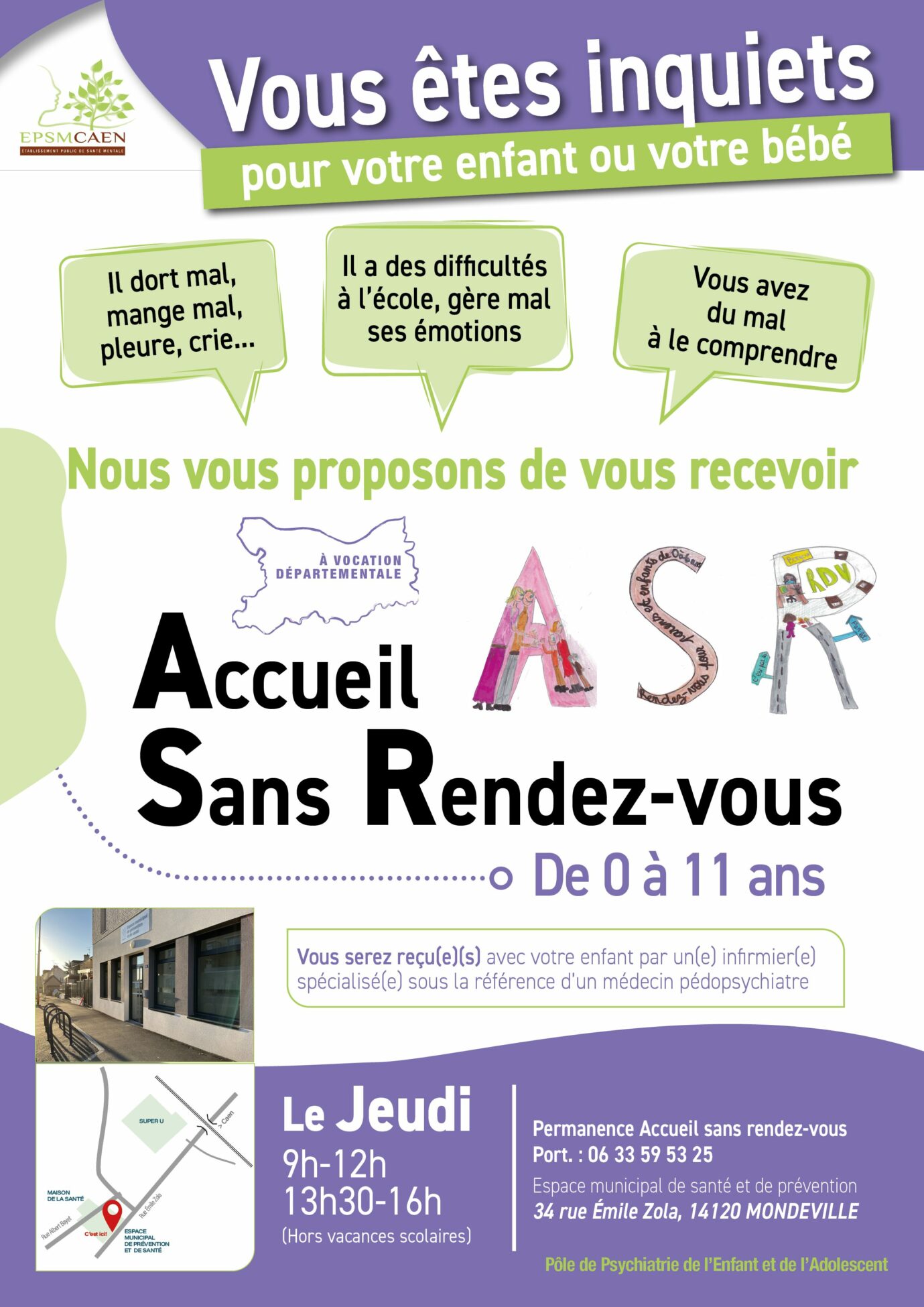 Accueil sans rendez-vous pour les 0-11 ans